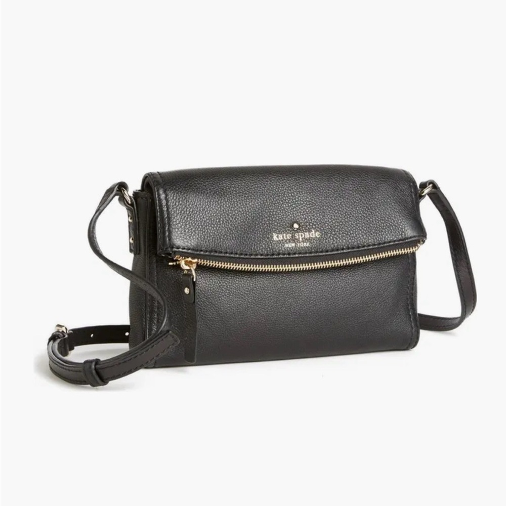 Kate Spade Black Leather Cobble Hill Carson Crossbody Bag